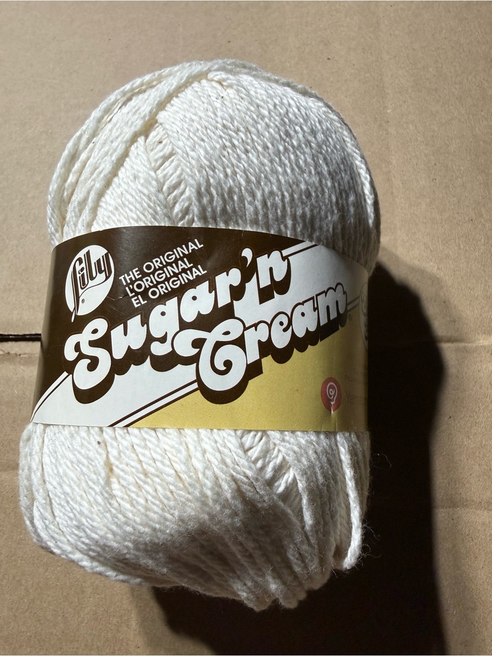 Lily Sugar’n Cream Supersize Ecru 100% Cotton Yarn